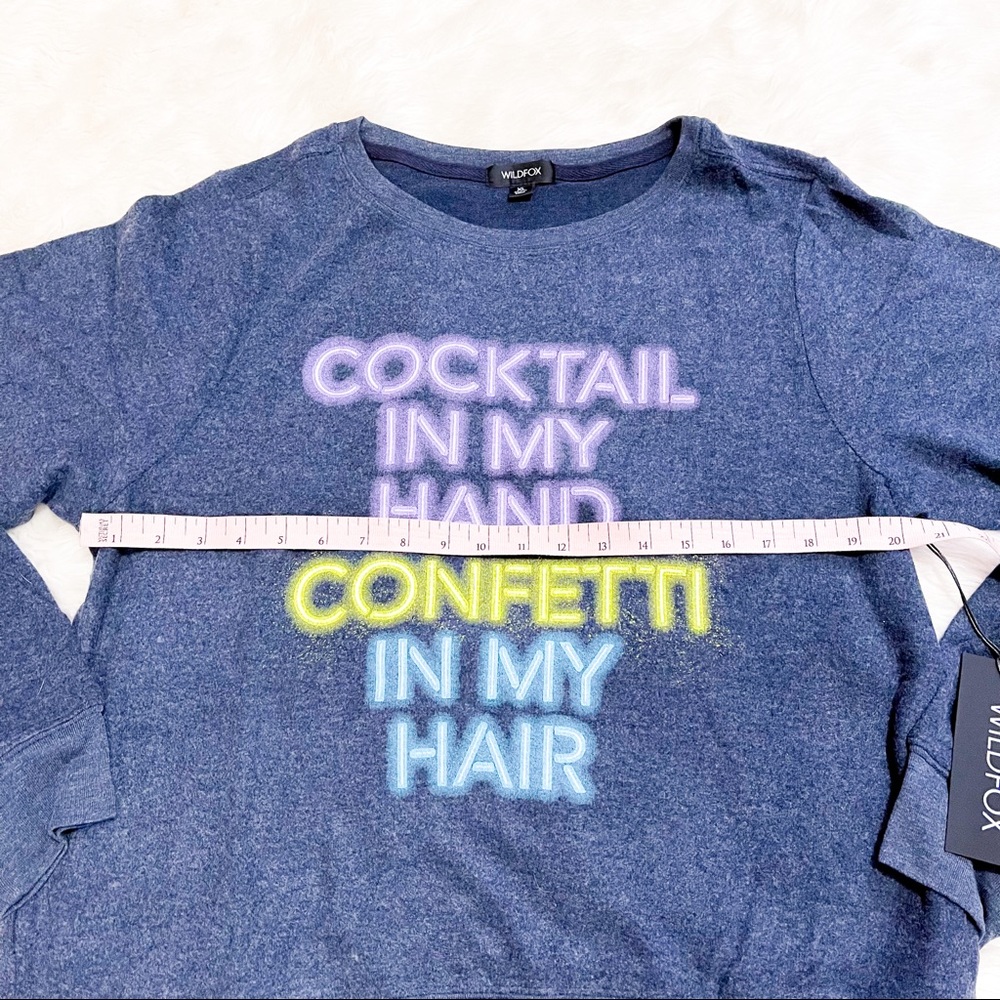 Wildfox Cocktail In My Hand Pullover Sweatshirt NWT - Picture 5 of 8